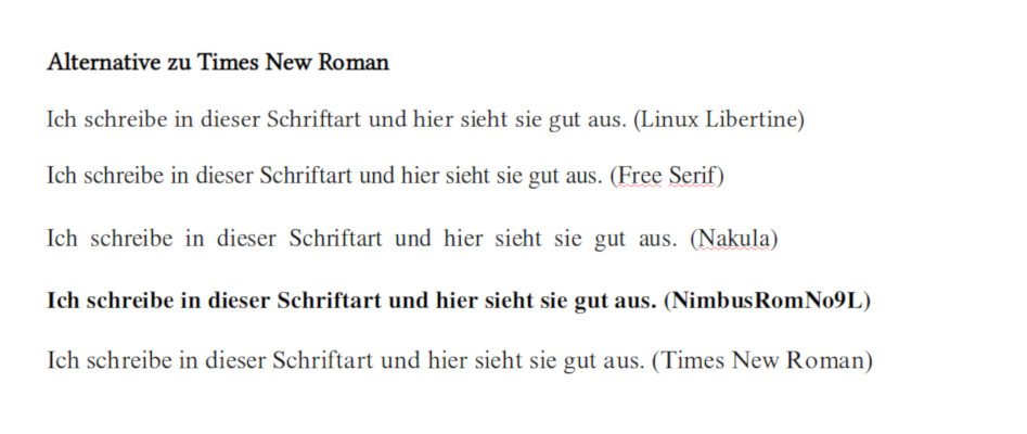Free standards: fonts to replace Times, Arial and Courier New