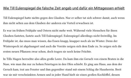 Kurzgeschichte: Eulenspiegel