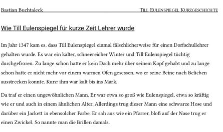 Kurzgeschichte Eulenspiegel Lehrer