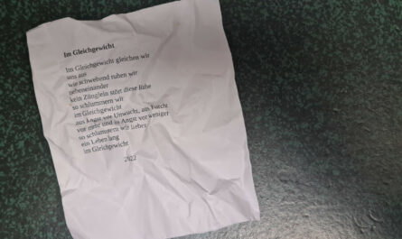 Gedicht: Im Gleichgewicht