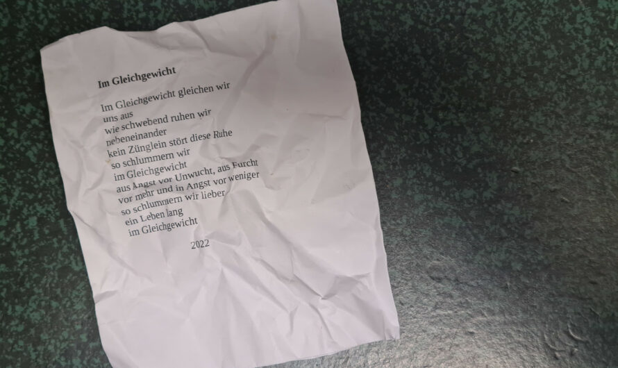 Gedicht: Im Gleichgewicht