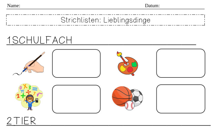 OR-Schule: Eine Strichliste anlegen