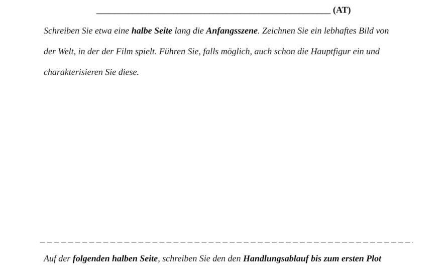 Fahrplan zum Verfassen eines Film-Treatments